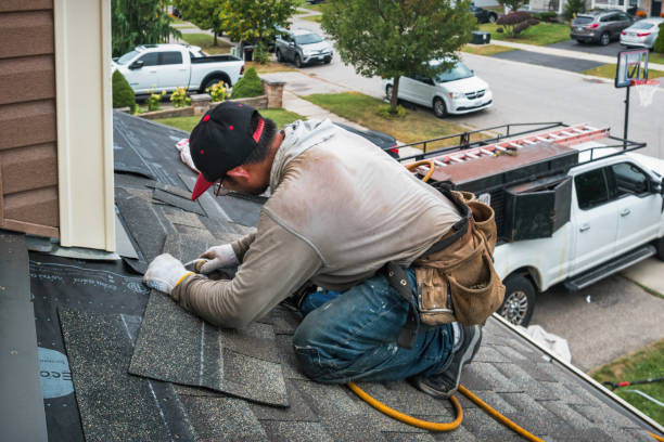 Professional Emergency Roof Repair technician working in Doucette, TX